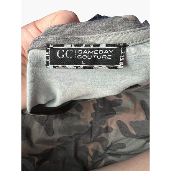 Gameday Couture Women's Camo Auburn Tigers Size Large No Hiding Tri Blend V-Neck - Picture 2 of 2